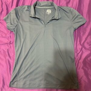 Sonoma Gray Green Fitted Polo Shirt Short Sleeve